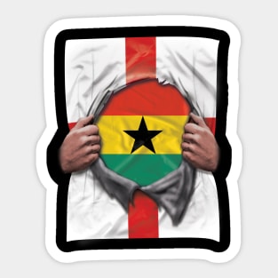 Ghana Flag English Flag Ripped - Gift for Ghanaian From Ghana Sticker